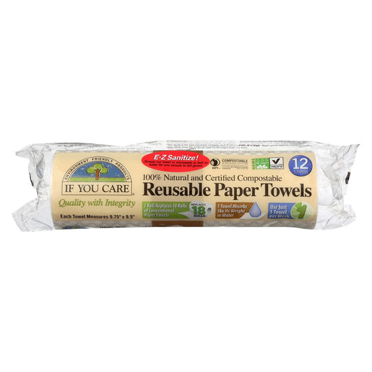 IUC REUSBL PPR TOWEL NAT ( 8 X 12 CT   )